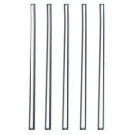 Five straight glass stirring rods